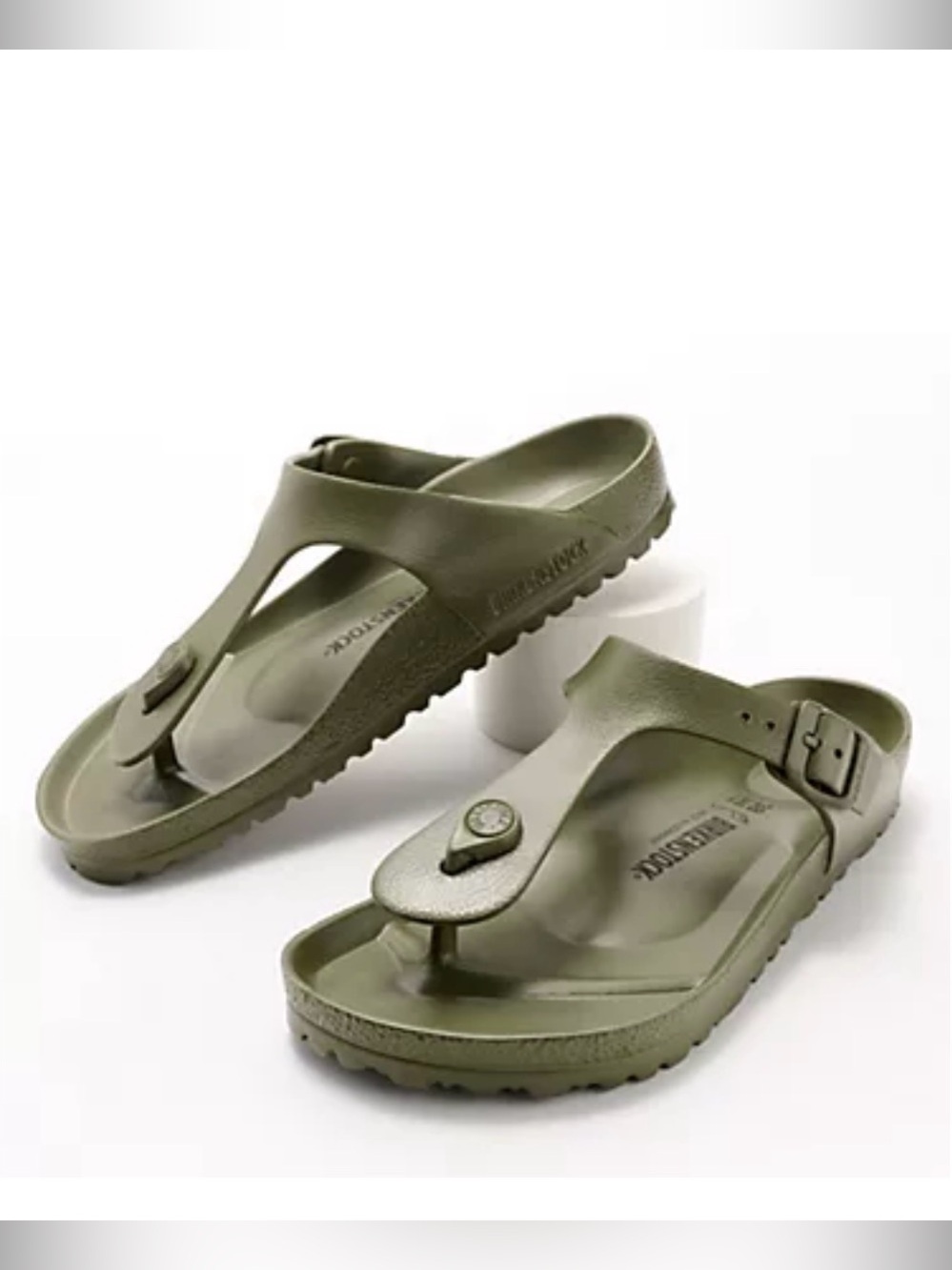 BIRKENSTOCK GIZEH Essentials EVA in Khaki Army Green EURO Size 36 or Size 5.5